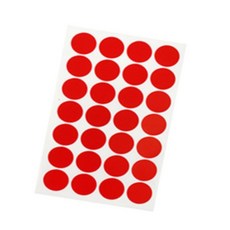 원형스티커 19mm 물류, 적색