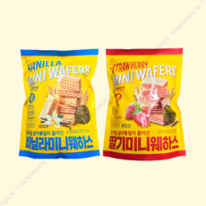 노브랜드 딸기웨하스미니 바닐라웨하스미니 300g, 2개