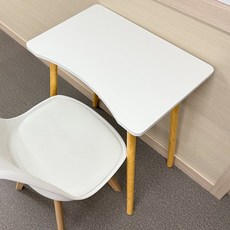 SET 상품_ DIY 책상+의자 공부 독서실 학원 서재 컴퓨터 노트북 보조 책상 1인용 테이블 조립식 간이, 베이지+의자 SET