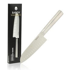 Babish 16.5cm 6.5인치 산토쿠 나이프 고탄소 1.4116 독일 스틸 주방 칼 다크 파카 나무 손잡이 다지기 슬라이싱 다이싱 정밀 준비 풀 탱 면도날 264574, Stainless Blade & Handle