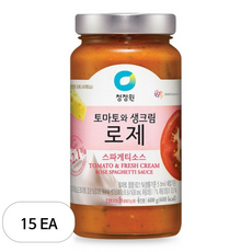 청정원 토마토와생크림 로제 스파게티소스, 600g, 15개