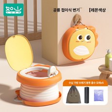 프렛픽 휴대용변기 휴대용 접이식 캠핑용 캠핑변기 간이화장실, 수납백1개+흡수모래5개+청소백15개 A