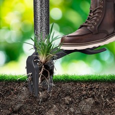 의조입 잡초 뽑기 도구 60인치 스탠드업 수동 제초기 깨지지 않는 알루미늄 발톱 튼튼한 스테인리스 스틸 막대 정원 마당 뿌리 제거를 위한 굽힘 없는 잔디 그래버, 제초기 예초기 수동 잡초 뽑기 도구 60인치 스탠드업