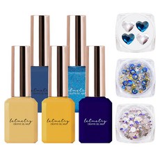 MEIBROWN 彩繪美甲指甲油+美甲貼鑽, 凝膠美甲5種+施華洛世奇3種, 1套