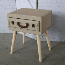 엔틱 침대협탁 테이블 서랍 인테리어 침대옆선반, 완제품, F. 41x29x50 베이지