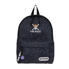 【OUTDOOR】ONE PIECE航海王魯夫後背包-黑色 ODOP24M01BK, 黑