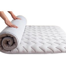 라텍스 매트리스 토퍼 바닥 침대 메모리폼 하드 1인용, 1cm, 웨이브화이트 3.5cm