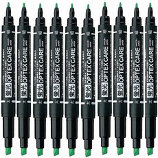 제브라 옵텍스 케어 형광펜 WKCR1 + 사은품(모닝 3색), 10개, 그린(G)