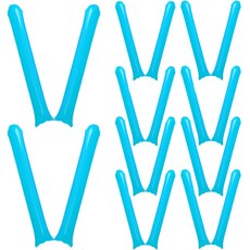 피플스파티 국산 원형 응원용 막대풍선 벌룬스틱스 10쌍, 20개, 하늘색