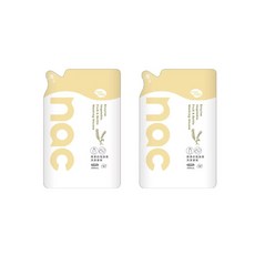 nac nac 酵素奶瓶蔬果洗潔慕斯補充包2入組，天然酵素，溫和清潔，寶寶安心，媽媽放心, 2個, 600ml