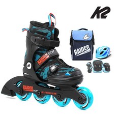 K2 아동용인라인스케이트 레이더 보아 풀세트 - 가방 보호대 헬멧 + 5종 사은품, 1개, 빨강(가방 헬멧 보호대 S)
