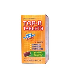 IVITAL艾維特 TOP-B TABLETS 葉酸B群鐵錠, 1個, 60顆