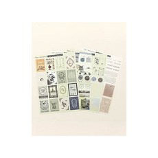 퀼트스타 [레진아트] 디자인시트 빈티지 컬렉션 1, 혼합, 1세트