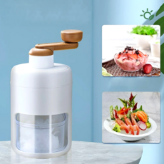 수동 빙수기 미니 가정용 얼음 갈기 분쇄 눈꽃 팥빙수 슬러시 디저트, 본품+얼음틀set