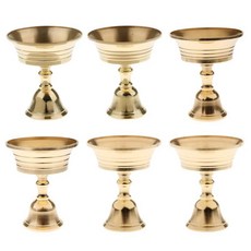 구리 캔들 홀더 버거 램프 티베트어 버터 황동 오일 불교 홈 데코, 03 Caliber 8.5cm, 3. 2pcs 5.5cm
