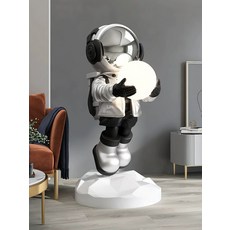 우주인 조명 무드등 대형 램프 크리스탈 거실 스탠딩 갤럭시 라이트 실버 80cm, 스페이스 트래블 하트 라이트 실버 1.1m