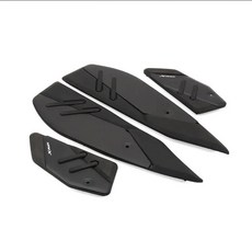 오토바이 발 페그 플레이트 미끄럼 방지 페달 발판 풋 패드, 4. Set - Black