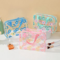 [지앤지] OA 플라워 PVC 가방 파우치 비치백 여름 목욕 물놀이 수영가방