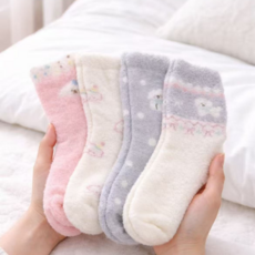 겨울 따뜻한 털빠짐없는 부드러운 촉감 무압박 수면 외출 양말