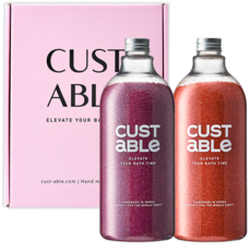 커스터블 퍼퓸 배쓰 솔트 로즈&오렌지 세트, 1개, 2.2kg