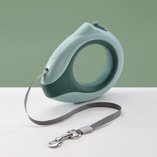 圓環帶燈牽引繩 自動伸縮 LED寵物牽繩 遛狗繩, 1個, 薄荷綠-3M【基礎款-無燈】