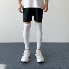 엠엠스포츠 남성 여성 UV차단 냉감 등산 자전거 다리 레그토시 2PX2, 화이트 2PX2