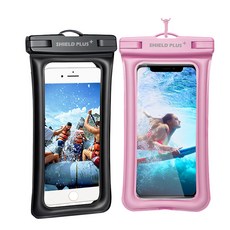 1+1 쉴드플러스 IPX8 하이드로쉴드 프리미엄 방수팩 U1, 1개, 블랙+핑크
