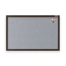 [보드뱅크]패브릭 게시판(자석용) 90x60 무늬목프레임(웬지)