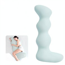 孕婦側睡枕 涼感夾腿抱枕, 夏季款 - 薄荷綠 涼感面料 清爽整夏 換洗外套小號
