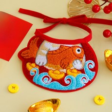 DZER 강아지 고양이 패션 자수 목걸이 중국풍 장신구 전통 기념품 애완동물용품, 70cm, A