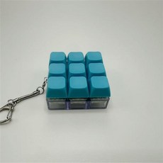 재미있는 귀여운 캐릭터 단색 파스텔 피젯 키보드 버튼 블럭 톡톡 딸깍이 키캡 토이 키링 스트레스해소 커플 열쇠고리, B스카이 sps537