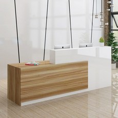 인포메이션 헤어샵 인포데스크 네일샵 식당 높은 업소용, 무광티크 화이트 왼쪽