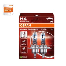 오스람 나이트브레이커 레이저 150% 램프 H4, 혼합색상, 1개