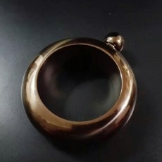 304不銹鋼手環形酒壺 戶外隨身便攜圓形酒瓶, 1個, 深玫瑰金100ml手環形一個