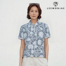 이원재 25SS 여성 로라페이즈 카라 집업 반팔 골프티셔츠