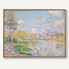 가게오픈선물 모지스할머니 긴 현관안방 그림액자틀, 폭 40x높이 30cm(프레임 사이즈 포함), 나무 프레임