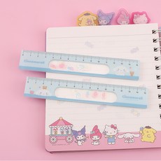 산리오 2800 양면 쉐이커 자 15cm 정품 산리오자 1개 쿠로미 시나모롤 포차코