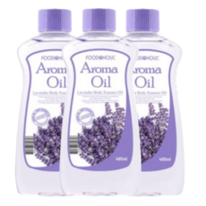 푸드어홀릭 전신 보습 마사지 향좋은 멀티 바디 오일 트리트먼트 라벤더 465ml 3EA, 3개