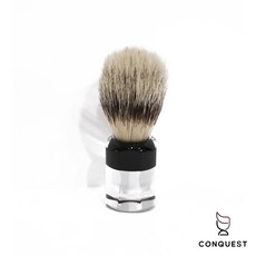 CONQUEST 台灣製造 MIT 豬鬃毛鬍刷 鬃毛 鬍刷 鬍泡刷 刮鬍刷, 1個, 1