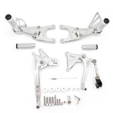 BENELLI TNT125 TNT135 페달 오토바이 FOOTPEGS 받침대 2016 PEGS 발판 후면 리셋, Sliver, 1개