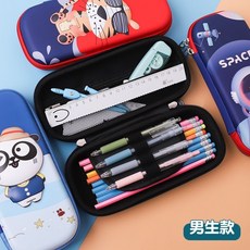 卡皮巴拉文具盒高顔值筆袋新年禮物3d立體文具盒開學季小學生卡通, 1個, 文具盒-男孩圖案隨機【皮面三層非店內款】