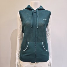 루이까스텔 골프 여성 봄 50% 편안한 컬러풀 스카시 후드 니트 조끼 베스트 (그린)