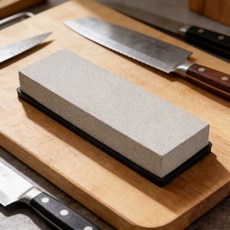 A natural coarse sand sharpening stone with anti slip pad, 잡색, 1세트