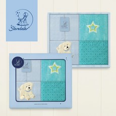 【彌月禮推薦】STERNTALER.德國哈迪狗藍兔裝附閃星雙面毯禮盒/彌月禮盒