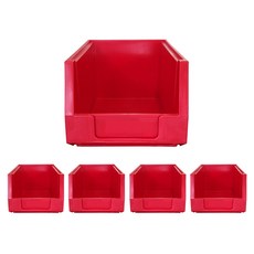 뉴플라스틱 부품상자 2호 부품 박스 보관함 정리함 공구함 5개 1세트, 부품2호_적색(5개묶음)