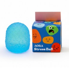 아오라 스트레스볼 로제 스퀴시 말랑이 장난감, 블루, 140g, 1개