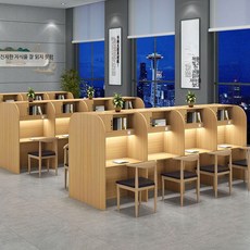 공부용 1200 일자책상 독서실 사무실 서랍포함, 160x60x1600 커플 두꺼움 강화