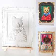 DIY 석고방향제 채색키트 동물 고양이 강아지 만들기 색칠 미술 체험 태교 취미, 1
