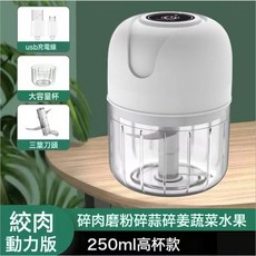 電動搗蒜器壓蒜器輔食料理機無線迷你打蒜泥神器拉蒜跨境批發廠家, 250ML白色:如圖
