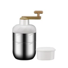 미니 핸드 크랭크 얼음 분쇄기 분쇄 제조기 어린이 편리한 휴대용 주방 바 레스토랑 파티, Argent